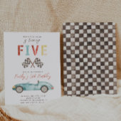 Racing Birthday Uitnodiging | 5e verjaardag