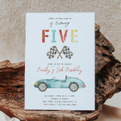 Racing Birthday Uitnodiging | 5e verjaardag