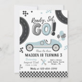 Racing Birthday Uitnodiging |  racisme (Voorkant)