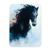  Racing Black Horse Portrait Minimalist Magneet (Verticaal)