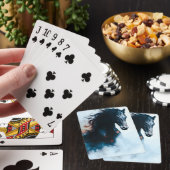  Racing Black Horse Portrait Minimalist Pokerkaarten (Insitu)
