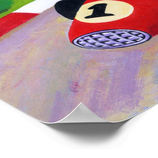 Racing Black Labrador Artwork Poster (Hoek)