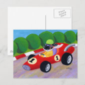 Racing Black Labrador Briefkaart (Voorkant / Achterkant)