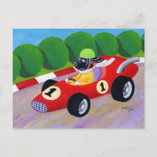 Racing Black Labrador Briefkaart