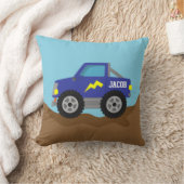 Racing Blue Monster Truck, voor Boys Room Kussen (Deken)