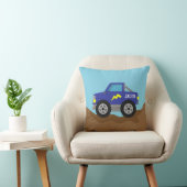 Racing Blue Monster Truck, voor Boys Room Kussen (Stoel)