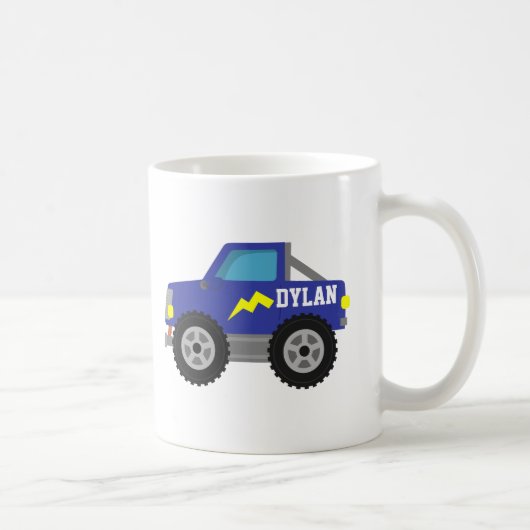 Racing Blue Monster Truck, voor jongens Koffiemok (Rechts)