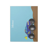 Racing Blue Monster Truck, voor jongens Notitieblok (Linkerzijde)