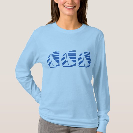 Racing Boat Zeilen T-shirt (Voorkant)