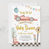 Racing Boy Baby shower Uitnodiging (Voorkant)