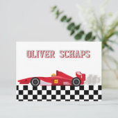 Racing Boys Dank u Nota Bedankkaart (Staand voorkant)