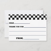 Racing Boys Dank u Nota Bedankkaart (Achterkant)
