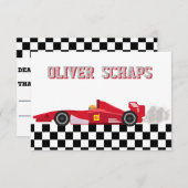 Racing Boys Dank u Nota Bedankkaart (Voorkant / Achterkant)