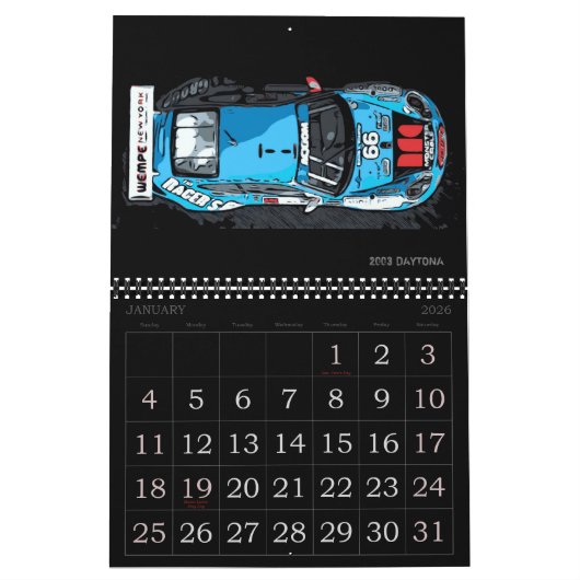 RACING CALENDAR 2022 KALENDER (Jan 2026)