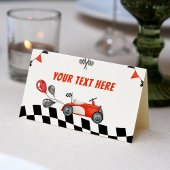  Racing Car 1e Verjaardagstent Place Card Plaatskaartje