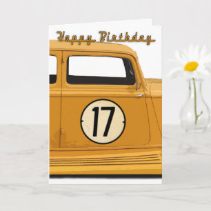 Racing Car Birthday Card voor de 17-jarige Kaart