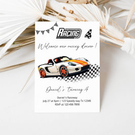 🏁 Racing Car Birthday I Speed into Fun! Kaart