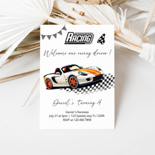 🏁 Racing Car Birthday I Speed into Fun! Kaart