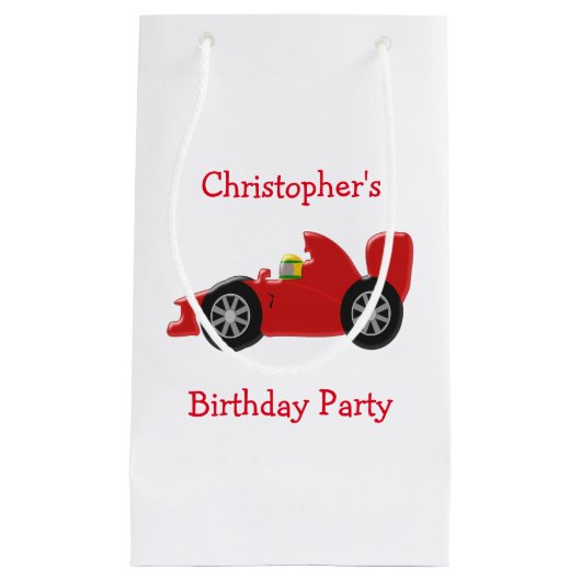 Racing Car Birthday Klein Cadeauzakje (Voorkant)