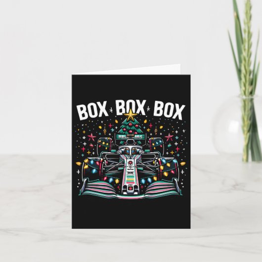 Racing Car Box Box Radio Oproep Fun Christmas TR Kaart (Voorkant)
