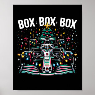 Racing Car Box Box Radio Oproep Fun Christmas TR Poster