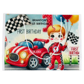 Racing Car Boy 1e verjaardag Groot Cadeauzakje (Achterkant)