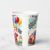 Racing Car Boy 1e verjaardag Papieren Bekers (Rechts)