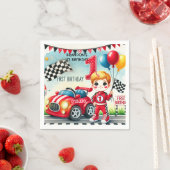 Racing Car Boy 1e verjaardag Servet (Insitu)