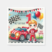 Racing Car Boy 1e verjaardag Servet (Voorkant)