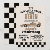 Racing Car Boy 7e verjaardag Kaart (Voorkant / Achterkant)