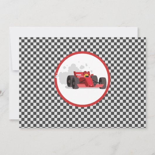 Racing Car Driver EEN eerste reis Foto Verjaardag Kaart (Achterkant)