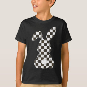 Racing Car Flag Bunny Happy Easter Race Car Boys G T-shirt