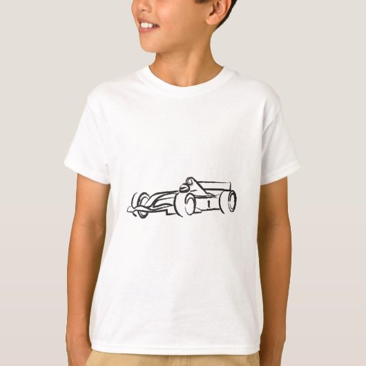 Racing car illustration print op t-shirts (Voorkant)