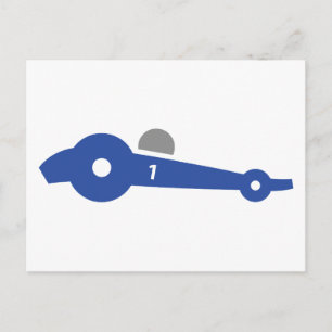 Racing car illustration print op t-shirts briefkaart