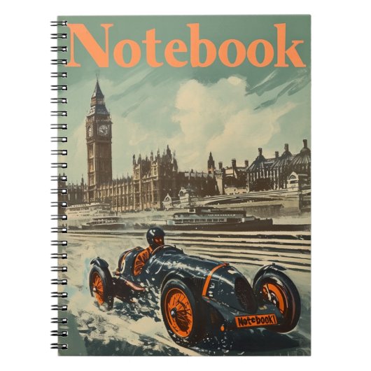 Racing Car Londen Big Ben Notitieboek (Voorkant)