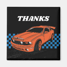 Racing car magnet, omdat party favoriet is