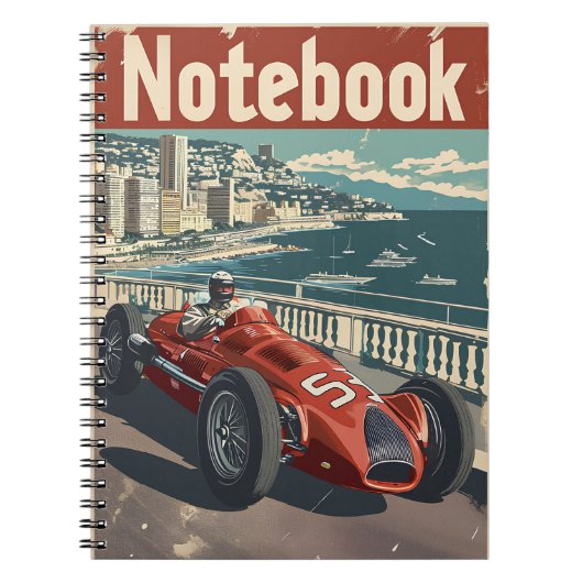  Racing Car Monaco Spiral Photo Notitieboek (Voorkant)