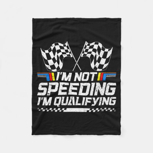 Racing Car Not Speeding Im Qualifying Race Men Kid Fleece Deken (Voorkant)
