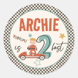 🏎️🏁 Racing Car Party Stickers – High-Speed Fun
