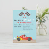 Racing Car Theme, Birthday Party for the Boys Kaart (Staand voorkant)