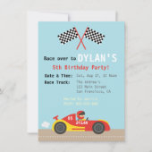 Racing Car Theme, Birthday Party for the Boys Kaart (Voorkant)