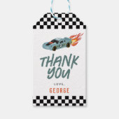 Racing Car Two Fast Kids Birthday Favor Cadeaulabel (Voorkant)