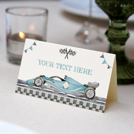 Racing Car Verjaardag Tent Place Card Plaatskaartje
