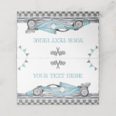 Racing Car Verjaardag Tent Place Card Plaatskaartje (Buitenkant ongevouwen)