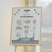 Racing Car Verjaardagsfeestje Milestone Poster
