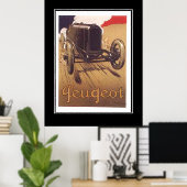 Racing Car Vintage Poster uit 1920 (Thuiskantoor)