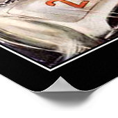 Racing Car Vintage Poster uit 1950 (Hoek)