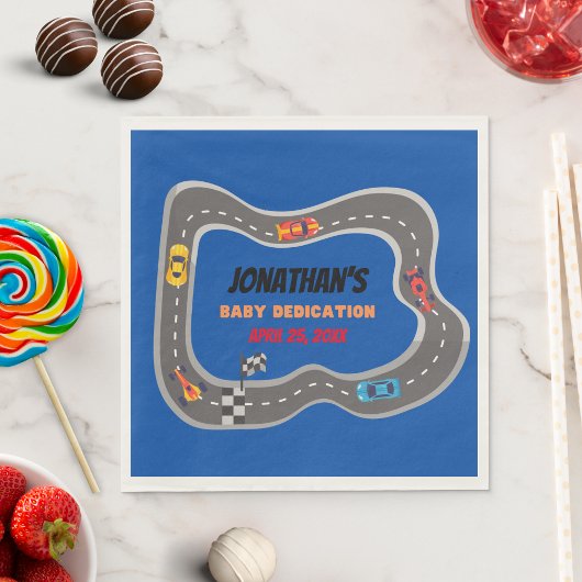 Racing Cars Racetrack Baby Jongen Toewijding Servet