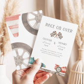 Racing Cars Siblings Joint Birthday Party Kaart