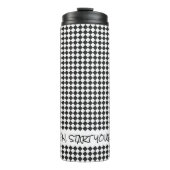 Racing Checker Flag Heren Start uw motoren Thermosbeker (Voorkant)